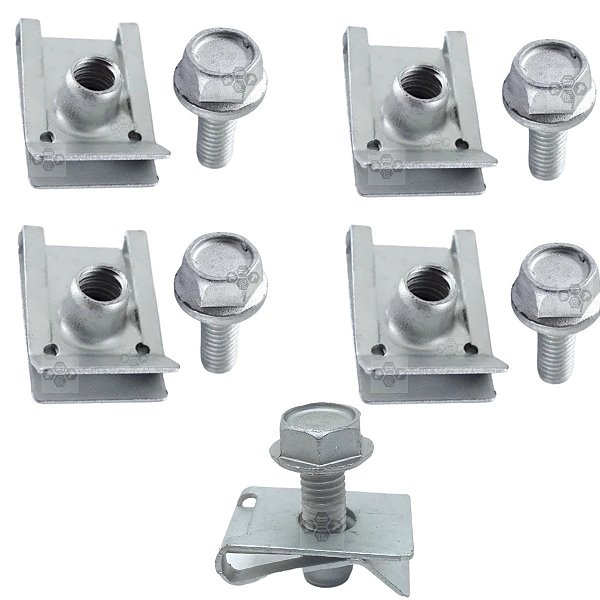 5 Parafuso + 5 Porcas Protetor Carter Volkswagen Jetta 2005/2010