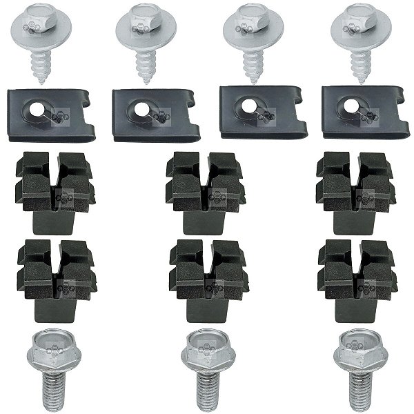 17 Pcs Grampo Presilha Parachoque Chevolet GM Classic Sedan 2010/2017