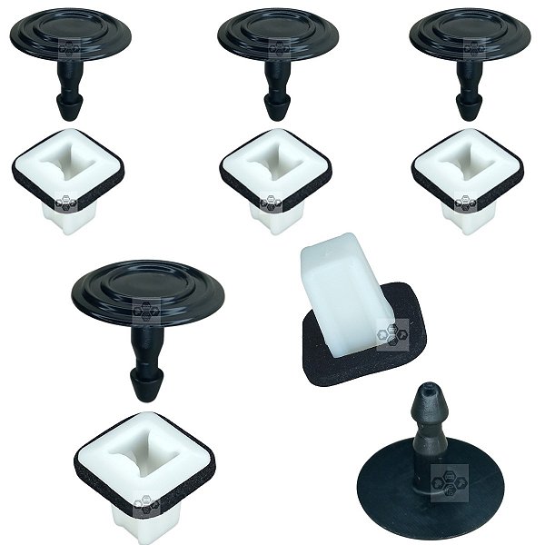 10 Pcs Grampo Presilha Parabarro Traseiro Honda Fit 2015/2020