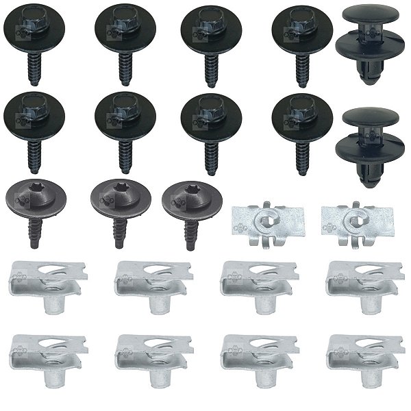 Kit 23 Pcs Grampo Parachoque Dianteiro Chevrolet GM Joy 2020/2021