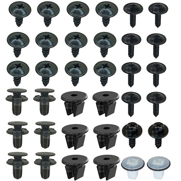 Kit 36 Pcs Grampo Parachoque Traseiro Hyundai Hb20 2020/2022