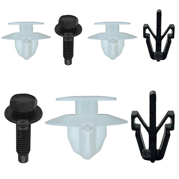 7 Pcs Grampo Presilha Grade Radiador Mitsubishi L200 Outdoor 2007/2012