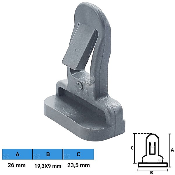 Grampo Presilha 26X19,3X9X23,5mm