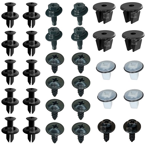 Kit 32 Pcs Presilha Parachoque Traseiro Hyundai Hb20 2012/2019