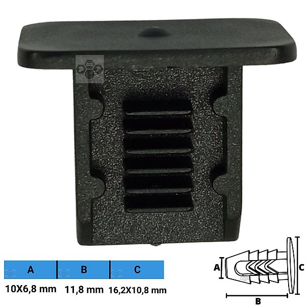 Grampo Presilha 10X6,8X11,8X16,2X10,8mm