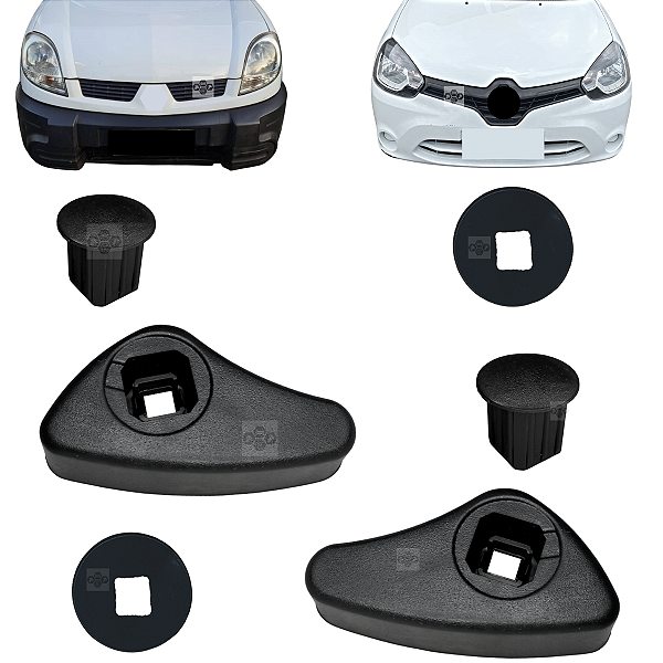 2 Manopla Inclinador Reguladora Banco Renault Clio 1999/2016 - Preto