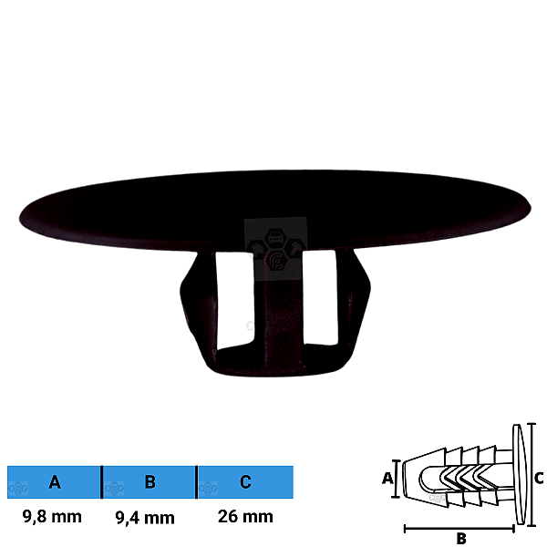 Grampo Presilha 9,8X9,4X26mm
