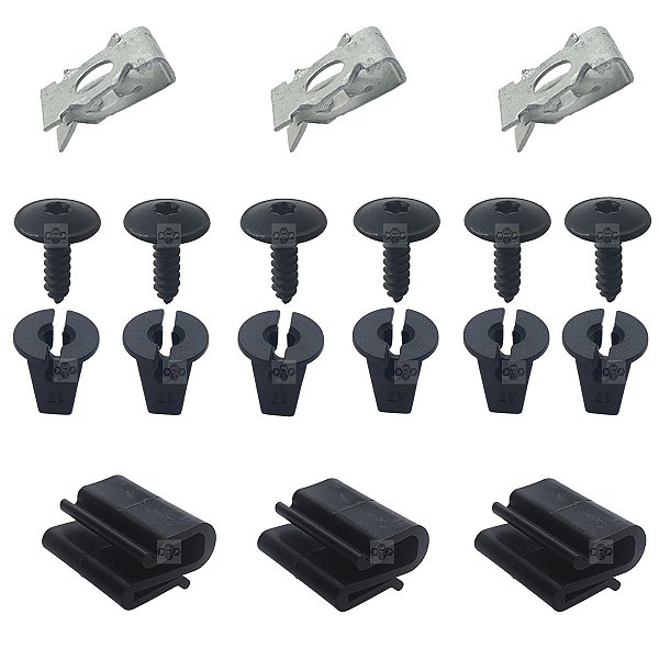 Kit Grampo Moldura Parabarro Dianteiro Volkswagen Saveiro 2005/2012