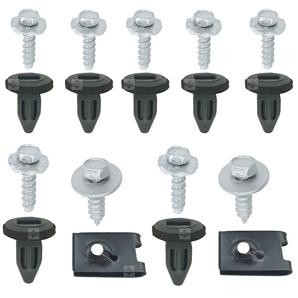 18 Pcs Presilha Parachoque Traseiro Chevrolet GM Prisma 2007/2012