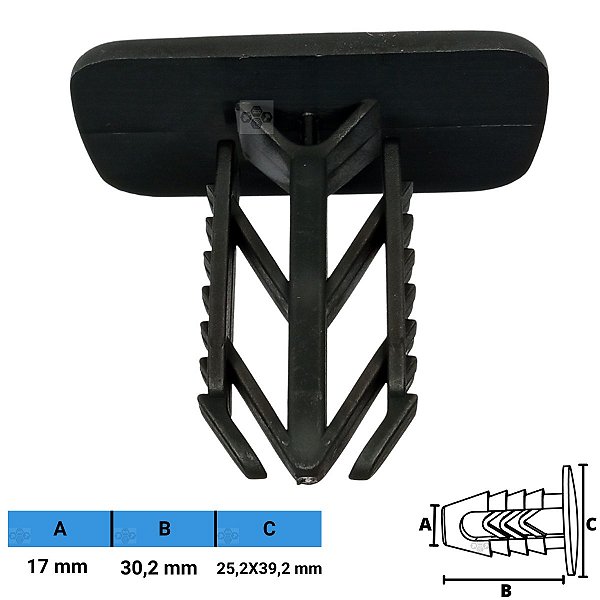 Grampo Presilha 17X30,2X25,2X39,2mm