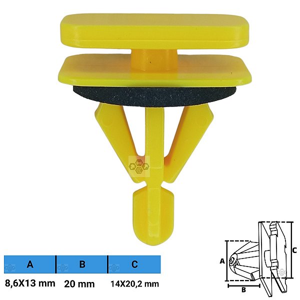 Grampo Presilha 8,6X13X20X14X20,2mm