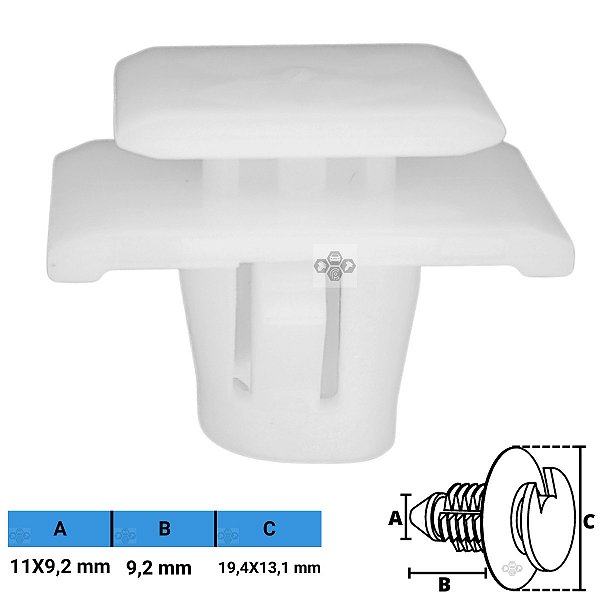 Grampo Presilha 11X9,2X9,2X19,4X13,1mm