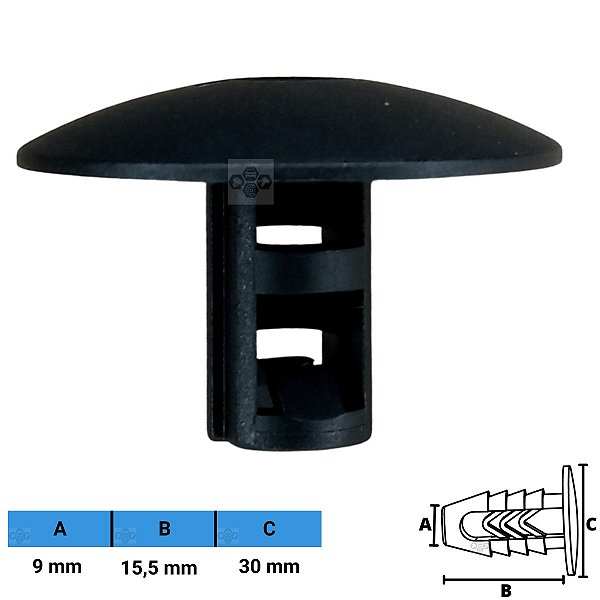 Grampo Presilha 9X15,5X30mm