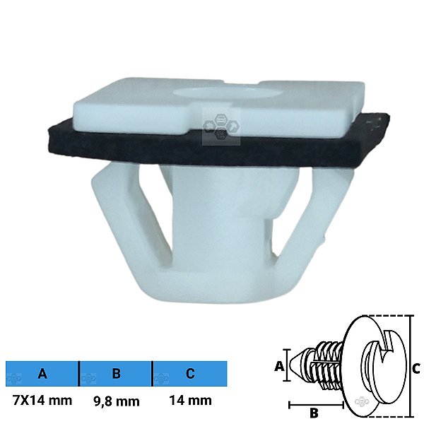 Grampo Presilha 7X14X9,8X14mm