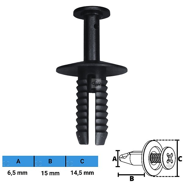 Grampo Presilha 6,5X15X14,5mm