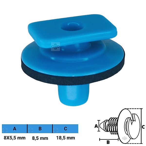 Grampo Presilha 8X5,5X8,5X18,5mm
