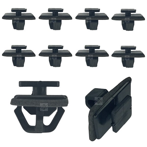 10 Grampo Presilha Moldura Externa Hyundai Santa Fe 2007/2019 Preto
