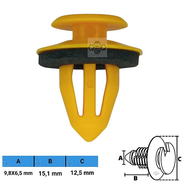 Grampo Presilha 9,8X6,5X15,1X12,5mm