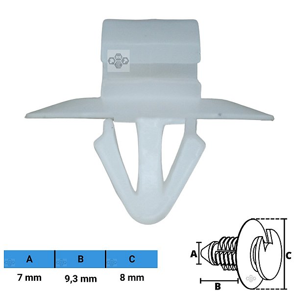 Grampo Presilha 7X9,3X8mm
