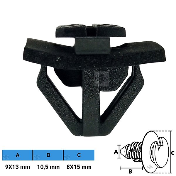 Grampo Presilha 9X13X10,5X8X15mm
