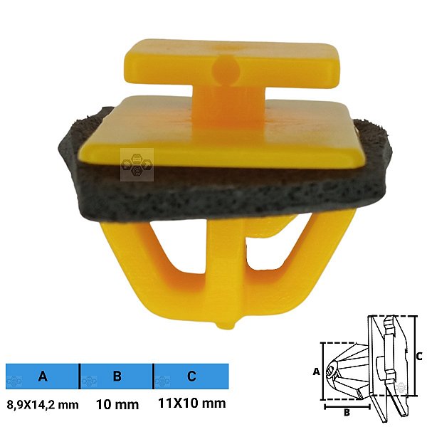 Grampo Presilha 8,9X14,2X10X11X10mm