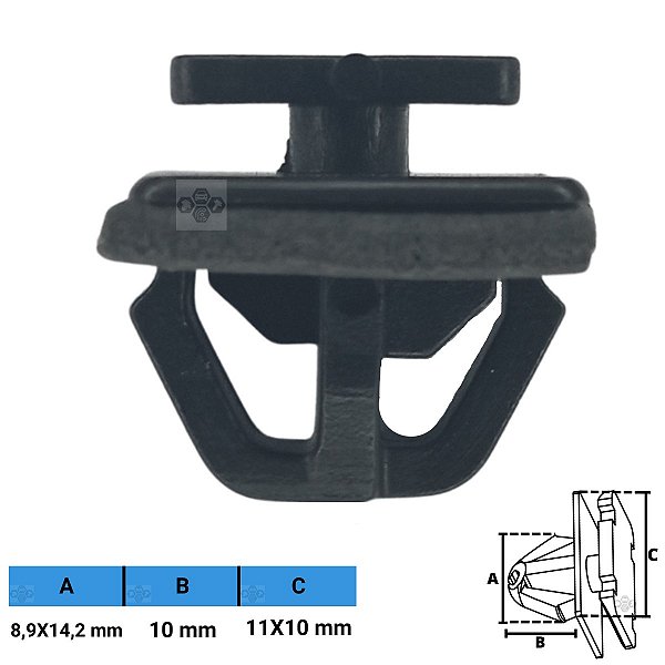 Grampo Presilha 8,9X14,2X10X11X10mm