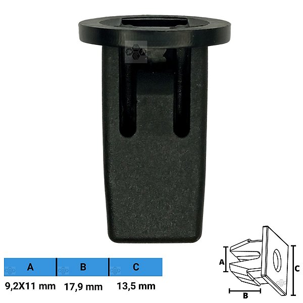 Grampo Presilha 9,2X11X17,9X13,5mm