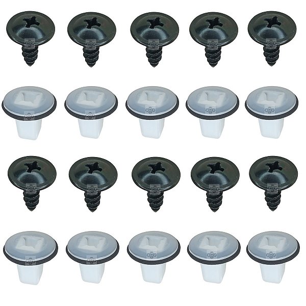10 Bucha + 10 Parafuso Parachoque Kia Picanto 2007/2020