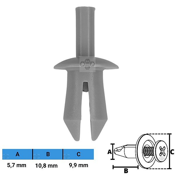 Grampo Presilha 5,7X10,8X9,9mm