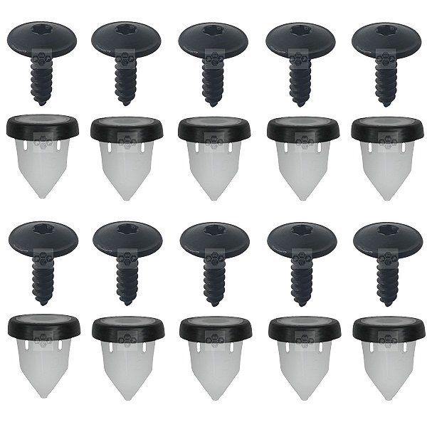 10 Bucha + 10 Parafuso Forro Porta Audi A6 2005/2011