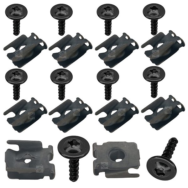 10 Parafuso + 10 Porca Console Central Para Bmw Serie 5 1990/2017