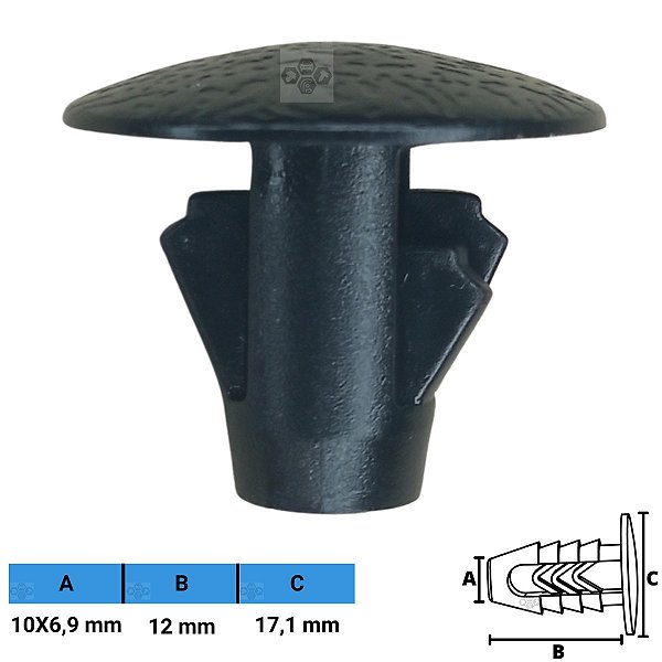 Grampo Presilha 10X6,9X12X17,1mm