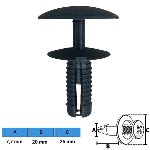 Grampo Presilha 7,7X20X25mm