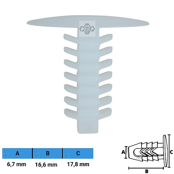 Grampo Presilha 6,7X16,6X17,8mm