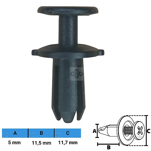 Grampo Presilha 5X11,5X11,7mm