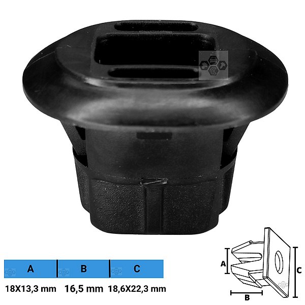 Grampo Presilha 18X13,3X16,5X18,6X22,3mm