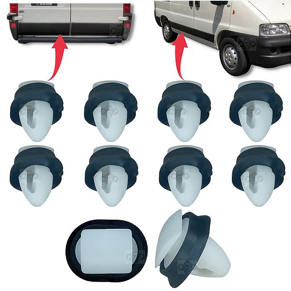10 Grampo Presilha Friso Lateral Citroën Jumpy 2017/2020