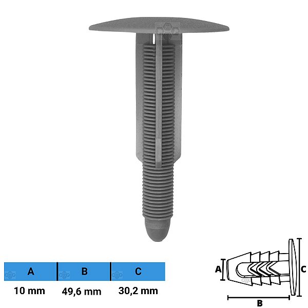 Grampo Presilha 10X49,6X30,2mm