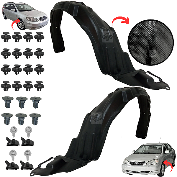 Par Parabarro Dianteiro Toyota Corolla 2002/2007 Lado Esquerdo e Lado Direito