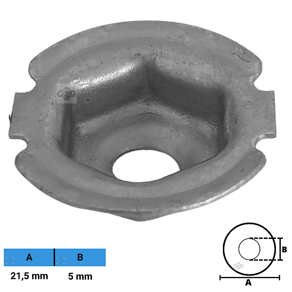 Grampo Metálico Automotivo 21,5X5mm