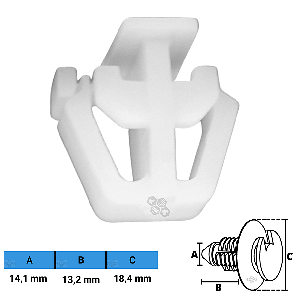 Grampo Presilha 14,1x13,2x18,4mm