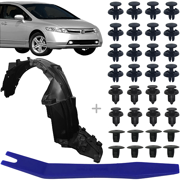 Capa Roda Parabarro Dianteiro Para Honda Civic 2007/2011 Lado Direito