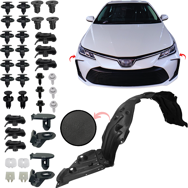 01 Parabarro Dianteiro Para Toyota Corolla Xei Gli 2020/2024 Lado Direito