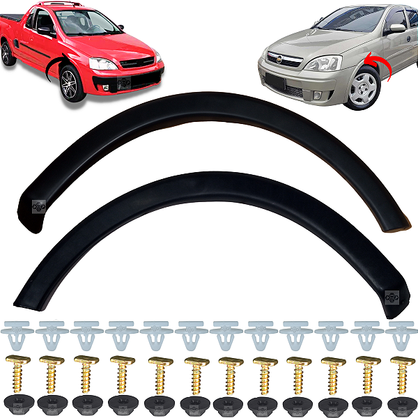 Par Moldura Paralama Chevrolet GM Corsa Montana 2003/2012