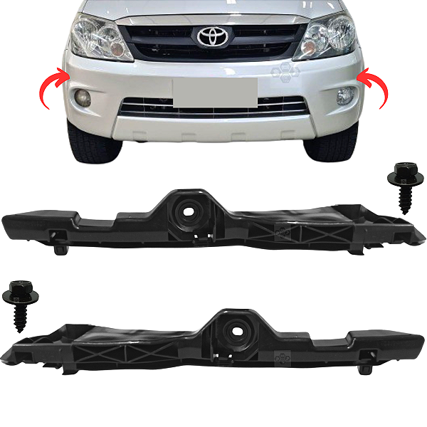 Par Suporte Guia Parachoque Dianteiro Toyota Sw4 2005/2011