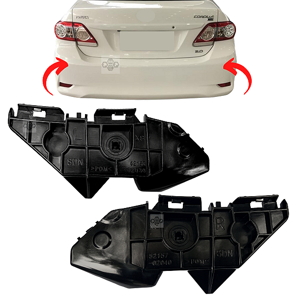 Par Guia Parachoque Traseiro Toyota Corolla 2009/2014