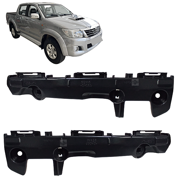 Par Guia Suporte Parachoque Dianteiro Toyota Hilux 2012/2015