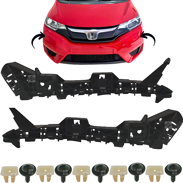 Par Guia Suporte Parachoque Dianteiro Honda Fit 2015/2020