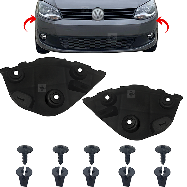 Par Guia Suporte Parachoque Dianteiro Volkswagen Crossfox 2010/2014