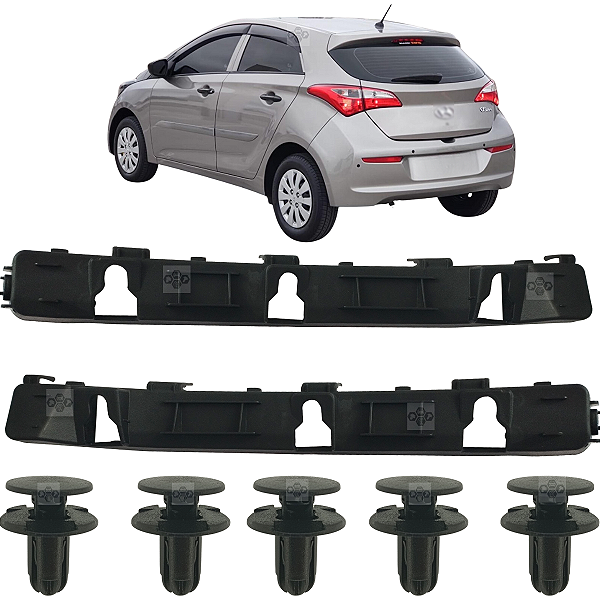 Par Guia Suporte Parachoque Traseiro Para Hyundai Hb20 2015/2019